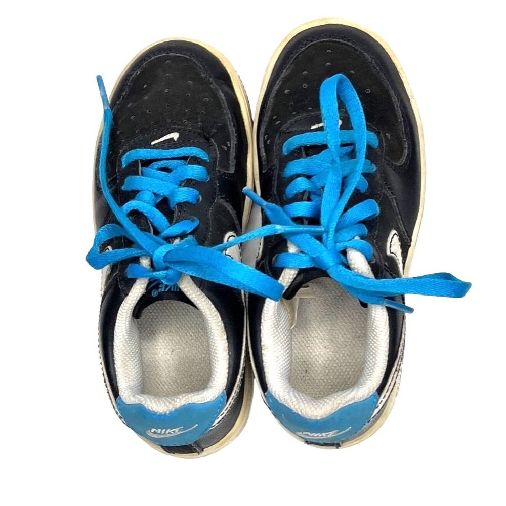 NIKE AIR FORCE I kids sneakers black blue children 11C